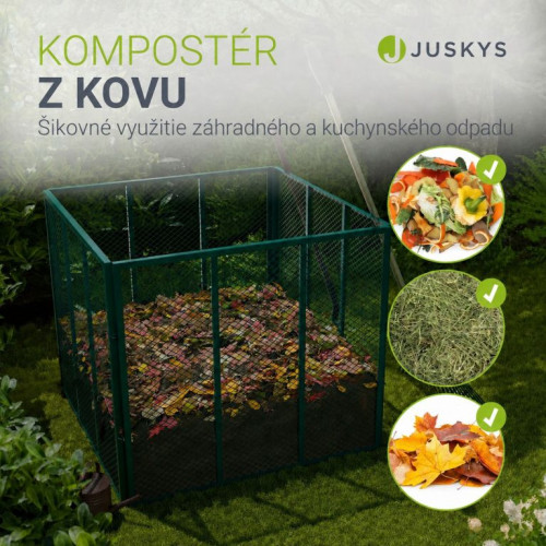 Záhradný kovový kompostér 800 l - zelený, vzdušný, odolný Záhradný kovový kompostér 800 l - zelený, vzdušný, odolný