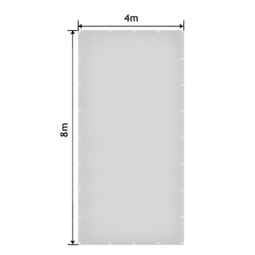 JAGO Plachta 650 g/m², hliníková oka, bílá, 4 x 8 m JAGO Plachta 650 g/m², hliníková oka, bílá, 4 x 8 m