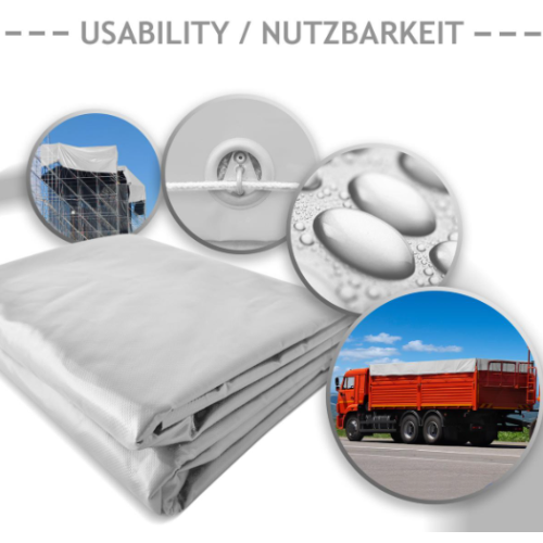 JAGO Plachta 650 g/m², hliníková oka, bílá, 4 x 8 m JAGO Plachta 650 g/m², hliníková oka, bílá, 4 x 8 m