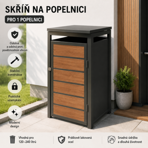 STILISTA Skriňa na popolnice, 68 x 80 x 116 cm STILISTA Skriňa na popolnice, 68 x 80 x 116 cm