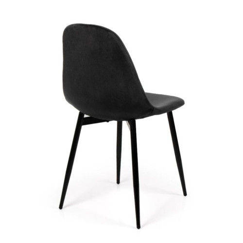 Sada jedálenských stoličiek, 85x45x52 cm, čierny menčester, Sada jedálenských stoličiek, 85x45x52 cm, čierny menčester,