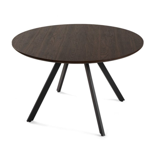 Okrúhly jedálenský stôl 120 cm hnedý, pre 4 - 5 osôb