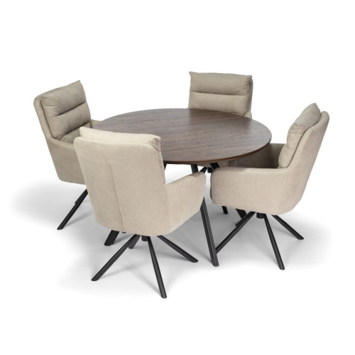 Okrúhly jedálenský stôl 120 cm hnedý, pre 4 - 5 osôb Okrúhly jedálenský stôl 120 cm hnedý, pre 4 - 5 osôb