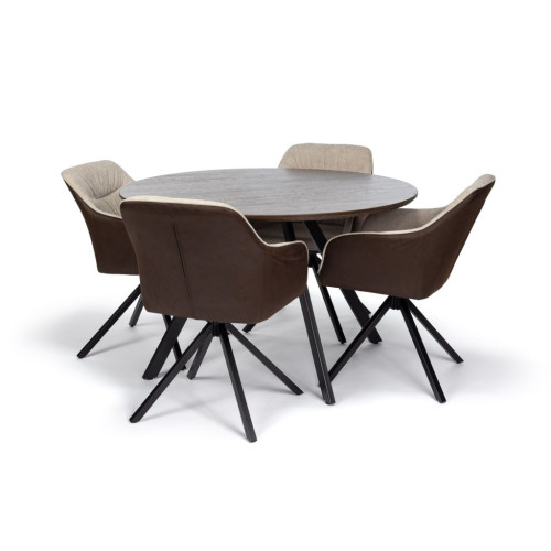 Okrúhly jedálenský stôl 120 cm hnedý, pre 4 - 5 osôb Okrúhly jedálenský stôl 120 cm hnedý, pre 4 - 5 osôb
