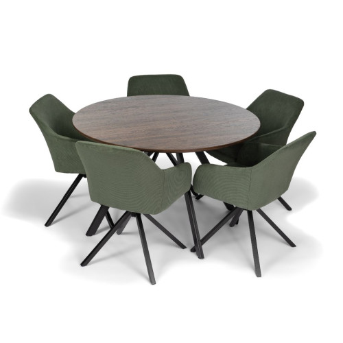Okrúhly jedálenský stôl 120 cm hnedý, pre 4 - 5 osôb Okrúhly jedálenský stôl 120 cm hnedý, pre 4 - 5 osôb