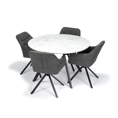 Okrúhly jedálenský stôl 120 cm biely, pre 4 - 5 osôb Okrúhly jedálenský stôl 120 cm biely, pre 4 - 5 osôb