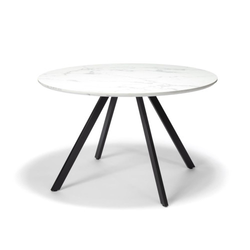 Okrúhly jedálenský stôl 120 cm biely, pre 4 - 5 osôb