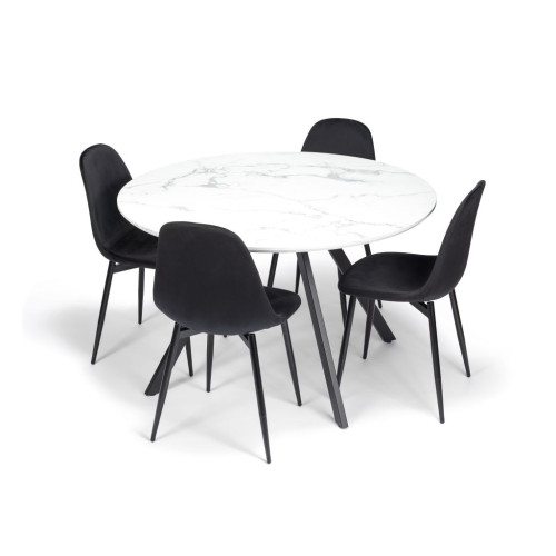 Okrúhly jedálenský stôl 120 cm biely, pre 4 - 5 osôb Okrúhly jedálenský stôl 120 cm biely, pre 4 - 5 osôb
