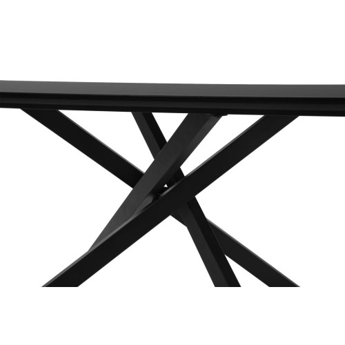 Jedálenský stôl čierny, kovové nohy 180 x 90 cm Jedálenský stôl čierny, kovové nohy 180 x 90 cm