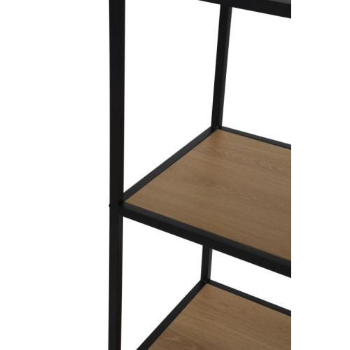 Kovový regál s policami v dekore dreva 77x185x35 cm Kovový regál s policami v dekore dreva 77x185x35 cm