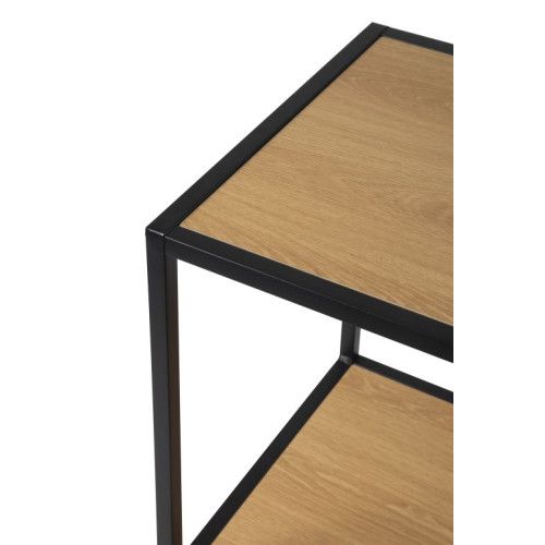 Kovový regál s policami v dekore dreva 120x37x35 cm Kovový regál s policami v dekore dreva 120x37x35 cm