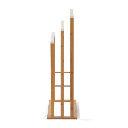 Bambusový vešiak na uteráky s tromi tyčami 82x54x24 cm Bambusový vešiak na uteráky s tromi tyčami 82x54x24 cm