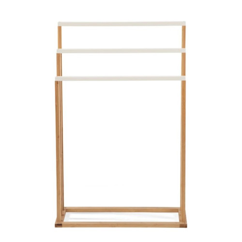 Bambusový vešiak na uteráky s tromi tyčami 82x54x24 cm Bambusový vešiak na uteráky s tromi tyčami 82x54x24 cm
