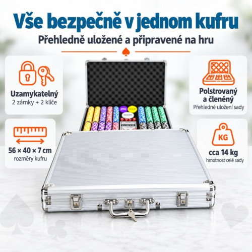 Poker set 1 000 ks žetónov OCEAN v hodnote 5 - 1000 Poker set 1 000 ks žetónov OCEAN v hodnote 5 - 1000