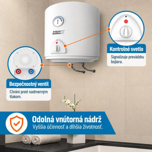 Elektrický zásobník na horúcu vodu 30 l, biely Elektrický zásobník na horúcu vodu 30 l, biely