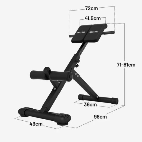 Gorilla Sports Hyperextenzná lavička skladacia, čierna Gorilla Sports Hyperextenzná lavička skladacia, čierna