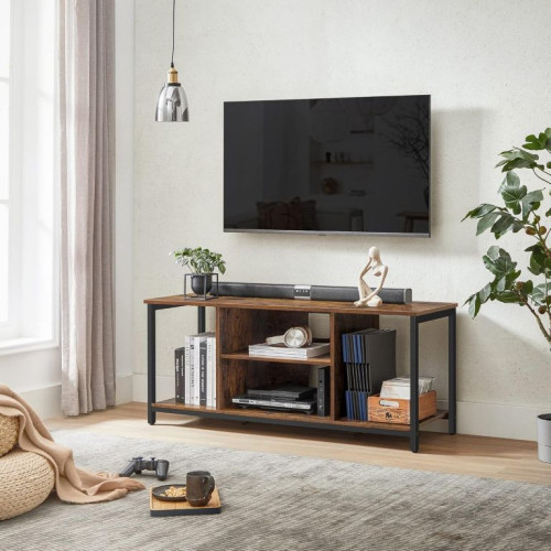 TV stolík s kovovým rámom, rustikálna hnedá, 120x40x50 cm TV stolík s kovovým rámom, rustikálna hnedá, 120x40x50 cm