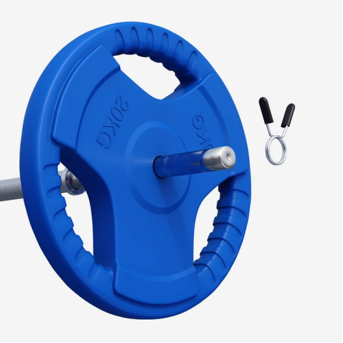 Gorilla Sports Liatinový činkový kotúč, pogumovaný, 20 kg Gorilla Sports Liatinový činkový kotúč, pogumovaný, 20 kg