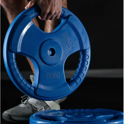 Gorilla Sports Liatinový činkový kotúč, pogumovaný, 20 kg