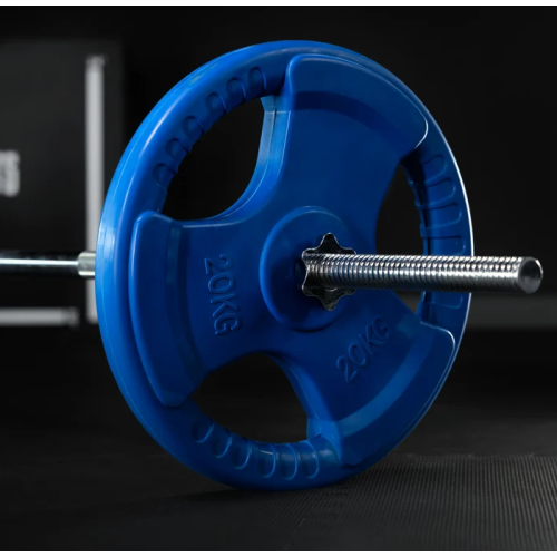 Gorilla Sports Liatinový činkový kotúč, pogumovaný, 20 kg Gorilla Sports Liatinový činkový kotúč, pogumovaný, 20 kg