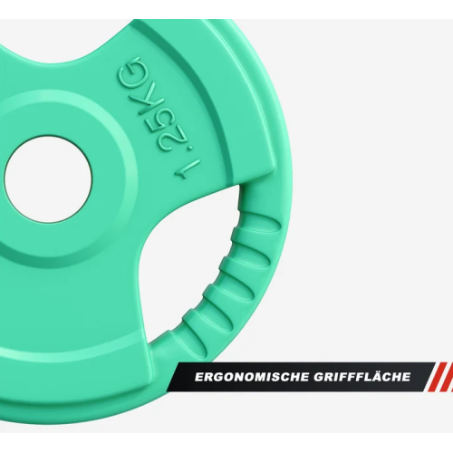 Gorilla Sports Liatinový činkový kotúč, pogumovaný, 1,25 kg Gorilla Sports Liatinový činkový kotúč, pogumovaný, 1,25 kg