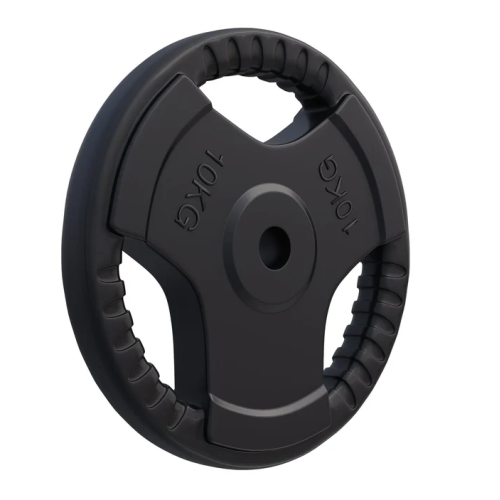 Gorilla Sports Liatinový činkový kotúč, pogumovaný, 10 kg