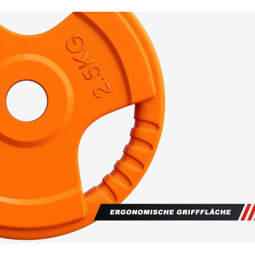 Gorilla Sports Liatinový činkový kotúč, pogumovaný, 2,5 kg Gorilla Sports Liatinový činkový kotúč, pogumovaný, 2,5 kg