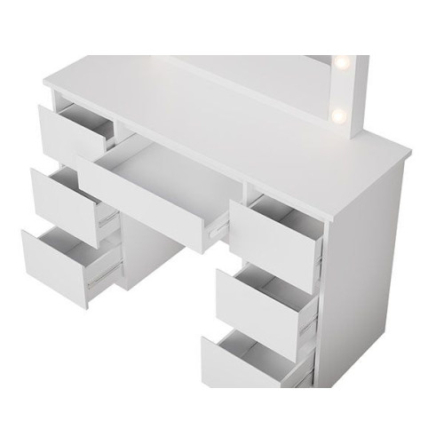Kozmetický stolík s LED zrkadlom 110x140x40 cm, biely Kozmetický stolík s LED zrkadlom 110x140x40 cm, biely