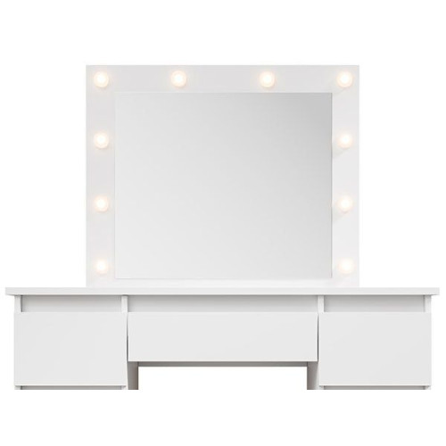 Kozmetický stolík s LED zrkadlom 110x140x40 cm, biely Kozmetický stolík s LED zrkadlom 110x140x40 cm, biely