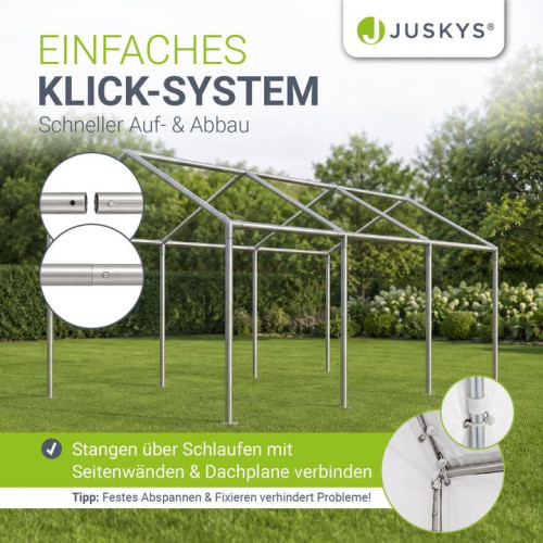 Záhradný párty stan 4x6 m biely s UV ochranou, PE 180g/m² Záhradný párty stan 4x6 m biely s UV ochranou, PE 180g/m²