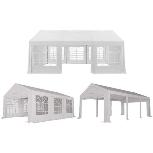 Záhradný párty stan 4x6 m biely s UV ochranou, PE 180g/m² Záhradný párty stan 4x6 m biely s UV ochranou, PE 180g/m²